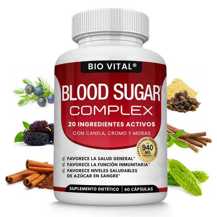 Blood Sugar Complex | Controla el Azúcar en Sangre y Evita los Picos de Glucosa Naturalmente